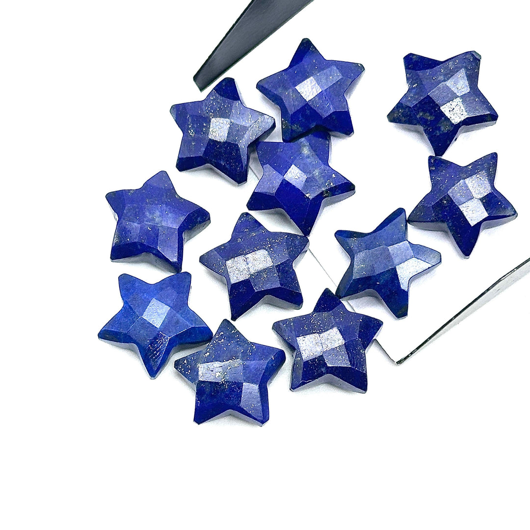 Natural Lapis Lazuli Star Shape Briolettes, AAA Lapis Lazuli Star Shape Gemstone for Jewelry Making, Healing Lapis Star Charm Beads, 15 MM