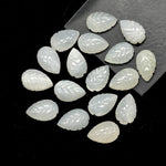 Load image into Gallery viewer, Natural White Moonstone Leaf Shape Briolettes, AAA Moonstone Hand Carved Leaf Shape Gemstone Beads, Leaf Beads, 14 MM Loose Leaf Charms