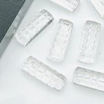 Load image into Gallery viewer, 2,3,4,5 pcs set 100% Natural crystal quartz back side intersection carved buggets Shape Gemstone, Gemstone forJewlery,20X7 mm (Approx)