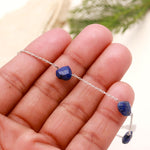 Load image into Gallery viewer, Natural Lapis Lazuli Heart Beads Bracelet, Blue Lapis Lazuli Beads Bracelet, Women's Gift Chain Bracelet, 925 Silver Bracelet, Girls Anklets