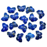 Load image into Gallery viewer, Natural Lapis Lazuli Butterfly Shape Beads, Blue Lapis Hand Carved Butterfly Briolettes, Gemstone Carving Beads, 13 MM Mini Butterfly Charms