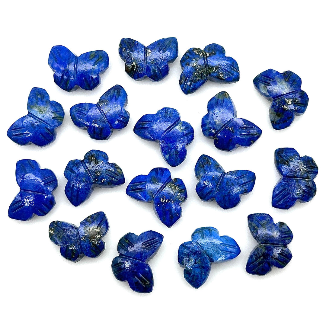 Natural Lapis Lazuli Butterfly Shape Beads, Blue Lapis Hand Carved Butterfly Briolettes, Gemstone Carving Beads, 13 MM Mini Butterfly Charms
