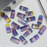 2,3,4,5 pcs  100% Natural Fluoride Faceted Pipe Shape Loose Gemstone, Fluoride Loose Gemstone, Gemstone For Jewlery 10X6 mm