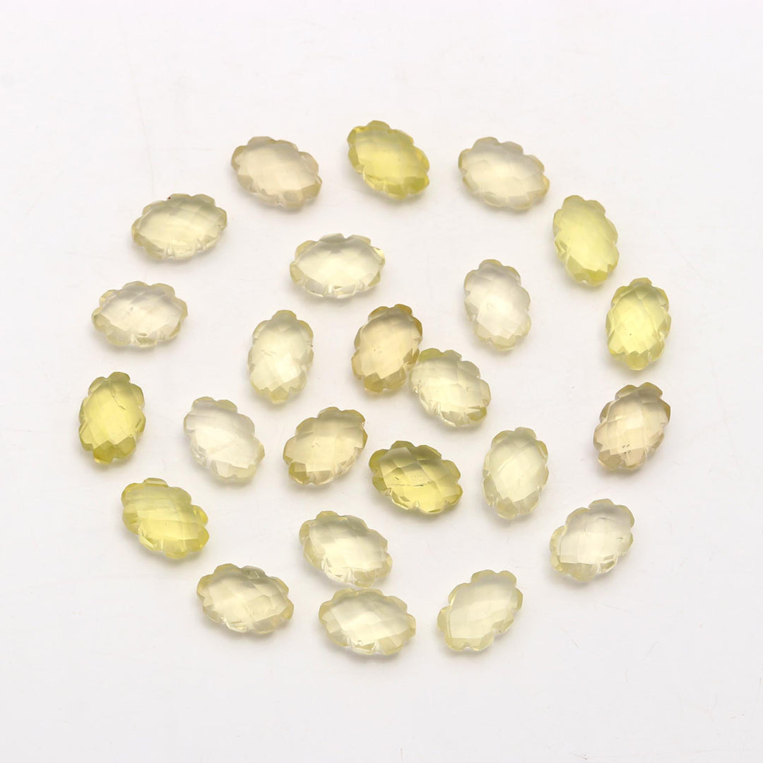 AAA Lemon Quartz Clouds Shape Beads, Natural Lemon Quartz Faceted Cloud Shape Beads, Carved Cloud Gemstone Charms, 12 MM Loose Briolettes