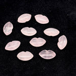 Load image into Gallery viewer, Natural Rose Quartz Carved Lips Shape Beads, Pink Lips Gemstone Beads, Lips Briolette's 14X8 mm, Rose Lips Shape Charm Beads, Jewelry Beads