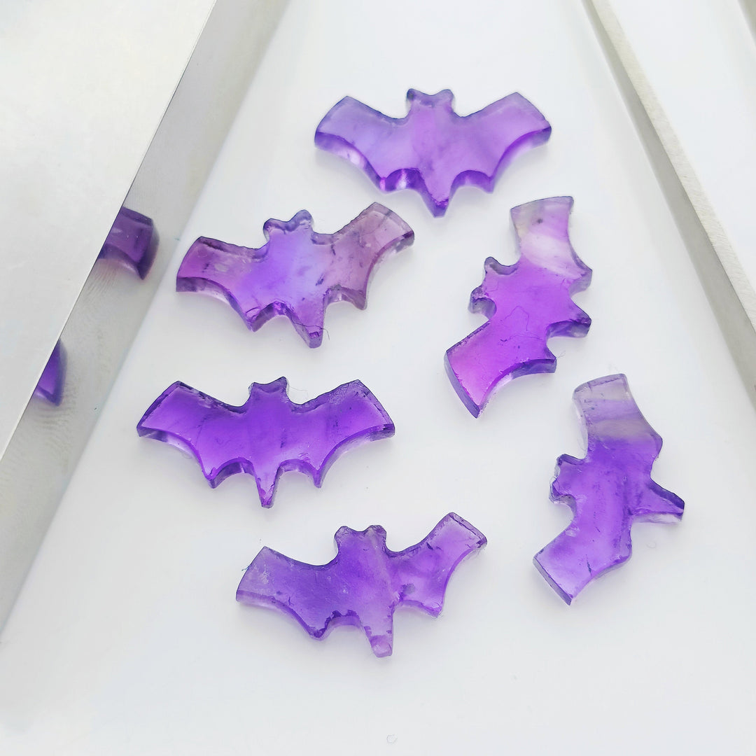 2,3,4,5 Pcs Natural Blue Amethyst Hand Carved Bat Shape, Bat Shape Gemstone For Jewlery, Bat Shape Gemstone, 20X10 mm
