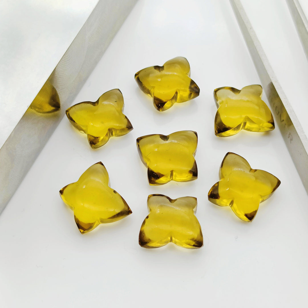 Natural Beer Quartz Butterfly Shape Gemstone Beads, Hand Carved Smooth Butterfly Shape Beads, Honey Quartz Beads 13X9-14X10 MM