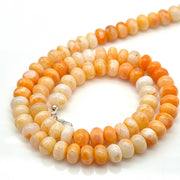 Orange Opal Shaded Necklace, Handmade Beaded Necklace, 8 MM Opal Choker Beads Necklace, Fruit Opal Jewelry, Healing Stone, Gift For Her