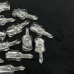 Load image into Gallery viewer, Natural Crystal Guitar Shape Carving Beads, Crystal Quartz Guitar Shape Hand Carved Gemstone, 26 MM, Miniature Guitar Gemstone, Tiny Charms