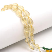 Natural Lemon Quartz Drop Shape Briolettes Beads, Faceted Drop Beads, Football Cutting Teardrop Beads for Jewelry Making, 11-13 MM