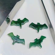 2,3,4,5 Pcs Natural Green Strawberry Hand Carved Bat Shape, Bat Shape Gemstone For Jewellery, Bat Shape Gemstone, 20X10 mm