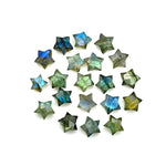 Load image into Gallery viewer, AAA Flashy Labradorite Star Shape Briolette's, Natural Labradorite Star Gemstone Beads, Faceted Labradorite Star Beads, Mini Charms 8 MM