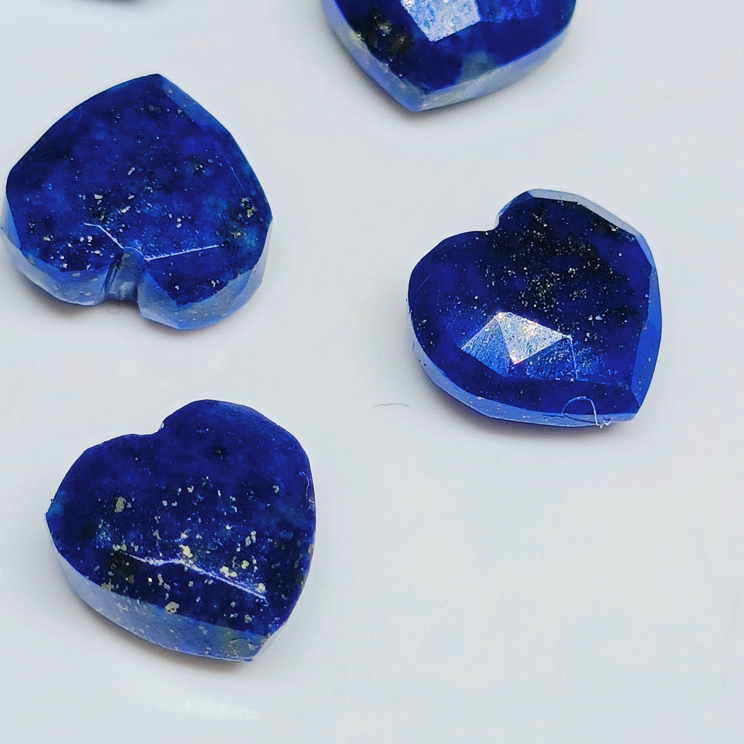 2,3,4,5 Pcs Genuine Lapis Lazuli Heart Shape Gemstone Beads, Hand Carved Heart Shape Briolette's, Wholesale Beads, Loose Gemstone Beads 8 mm