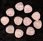 Load image into Gallery viewer, Natural Rose Quartz Carved Shell Shape Beads, 12 MM Shell Beads, Carved Gemstone, Seashell Charm Gemstone, Hand Carved Beads, Pink Charms