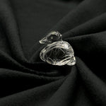 Load image into Gallery viewer, Crystal Quartz Duck Carving: Handmade Gemstone Bead (20x23 MM)