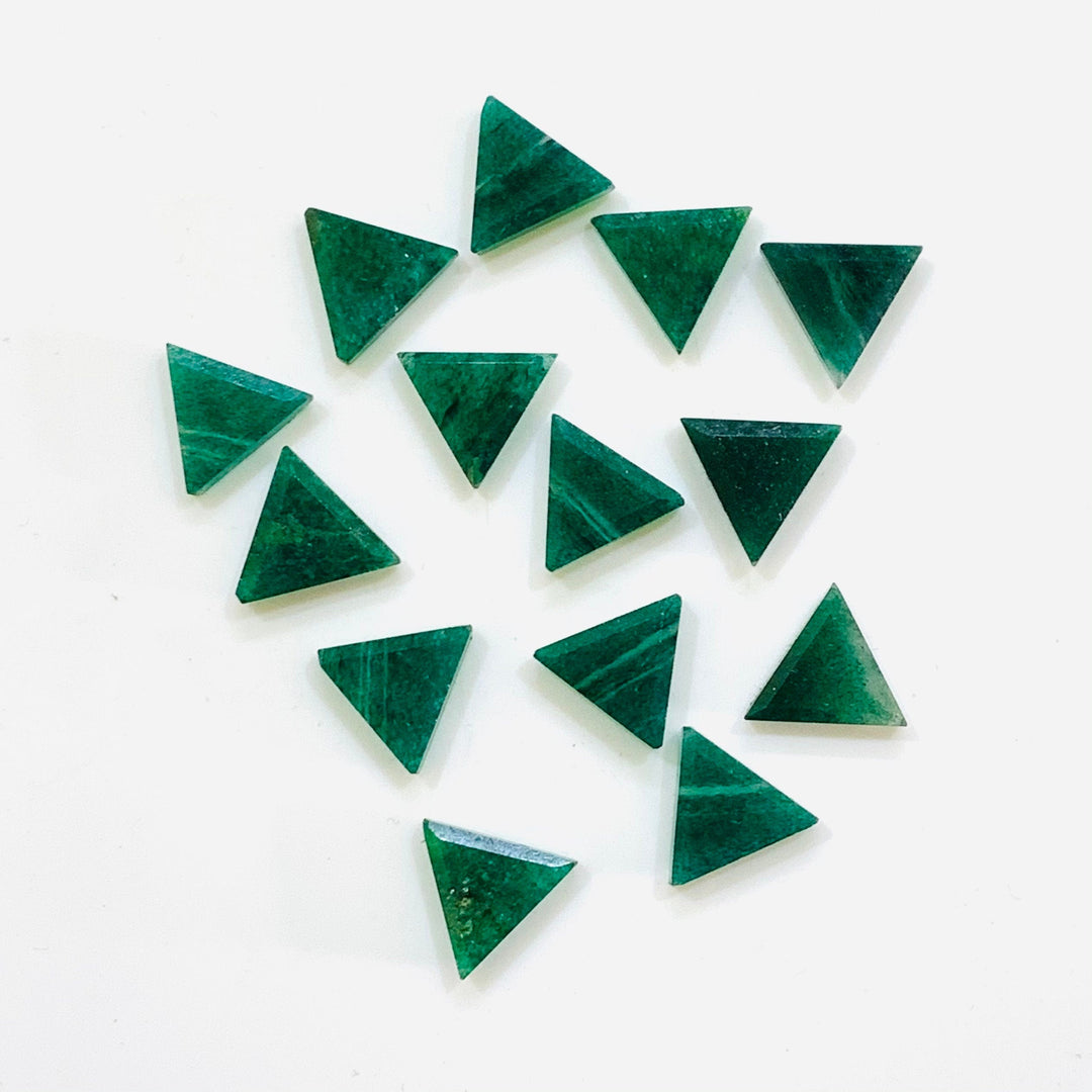 AAA Quality 100% Natural Green Strawberry Quartz Triangle Shape Loose Gemstone, Triangle Shape Loose Gemstone, Gemstone For Jewellery