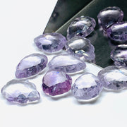 2,3,4,5 pcs Natural Pink Amethyst Leaf Shape Carved Gemstone, Pink Amethyst Briolettes Beads For Jewelry Making, Carved Gemstone 16X10 mm