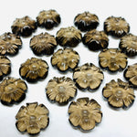 Load image into Gallery viewer, 1,2,3,4 pcs Natural Smokey Quartz Flower Shape Carved Gemstone, Flower Shape Carving, Carved Gemstone For Jewellery 15 mm