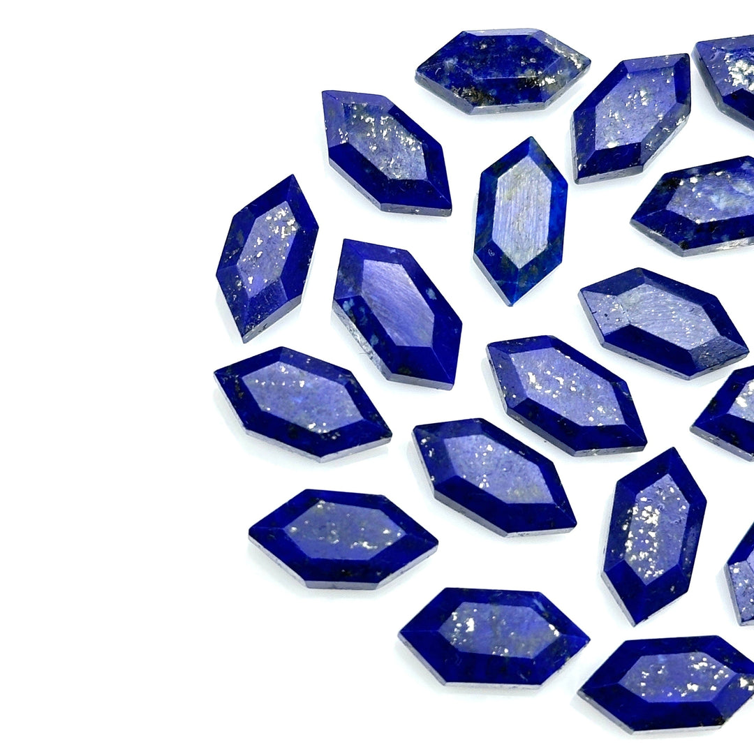 Lapis Lazuli Hexagon Shape Gemstone Beads, New Fancy Shape Charms For Jewelry, 7X14 Geometrical Gemstone Beads, Wholesale Carving Beads