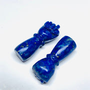 1,2,3,4,5 Pcs Natural Lapis Lazuli Hand Carved Hand Shape, Carved Hand Shape Gemstone For Jewellery, Hand Shape Gemstone, 31X10 mm