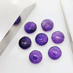 Load image into Gallery viewer, 2,3,4,5pcs 100% Natural Amethyst Fancy Shape Carved Gemstone, Loose Gemstone, coin Shape Gemstone for Jewlery, Carved Gemstone 11 mm