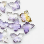 Load image into Gallery viewer, 2,3,4,5 pcs Purple Amethyst Butterfly Shape Gemstone Beads, Handmade Butterfly Shape Carving Beads, Amethyst Fancy Briolettes Beads 14x10 MM
