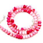 Load image into Gallery viewer, Lovely Candy Pink Opal Necklace, Handmade Beaded Necklace, 8 MM Opal Choker Beads Necklace, Shaded Opal Jewelry, Healing Stone, Gift For Her