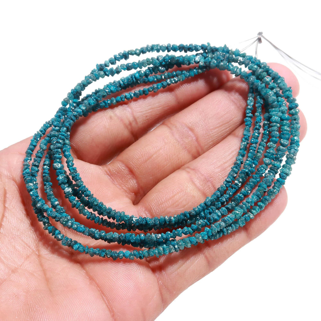 Natural Blue Rough Diamond Beads, Raw Form Blue Diamond Nuggets Beads, Jewelry Making Natural Diamond Beads, Loose Wholesale Diamond, 2-3 MM