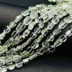Load image into Gallery viewer, Natural Green Amethyst Faceted Tumble Gemstone Beads ~ 6X8-7X9 MM Green Amethyst Nuggets Shape Beads ~ 8" Strand Fancy Beads ~ Rare Findings