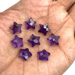 Load image into Gallery viewer, Purple Amethyst Carved Star Shape Briolettes, Natural Amethyst Faceted Star Shape Beads, Wholesale Beads for Jewelry, 12 MM, AAA Amethyst