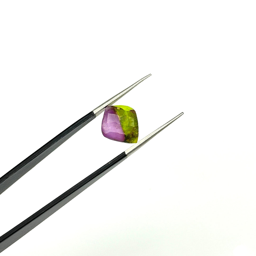 Neon UV Light Beads, Neon Green & Purple Turquoise Leaf Shape Beads, Turquoise Faceted Leaves Briolette's, Hand Carved Leaf Beads, 10X12 mm
