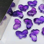 Load image into Gallery viewer, Hand Carved Amethyst Butterfly Gemstone: Jewelry Making (12X7 mm)