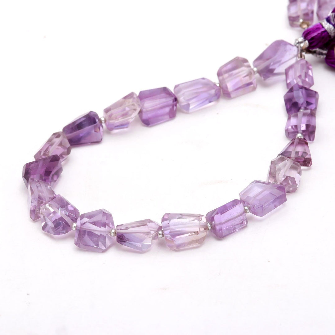 AAA Natural Pink Amethyst Faceted Tumble Beads ~ 6X8 MM Pink Amethyst Nuggets Shape Beads ~ 8" Strand Fancy Jewelry Making Beads Loose Beads