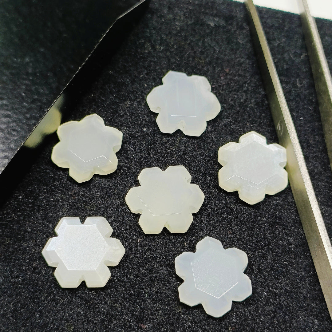 2,3,4,5 pcs 100% Natural moonstone Fancy Shape Carved Gemstone, Loose Gemstone, Fancy Shape Gemstone For Jewlery, Carved Gemstone 15 mm
