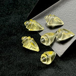 Load image into Gallery viewer, Natural Lemon Quartz Conch/Snail Shell Shape Carving, Lemon Quartz Hand Carved Shell Shape Gemstone Bead, 18X10 MM Beach &amp; Snail Loose Shell