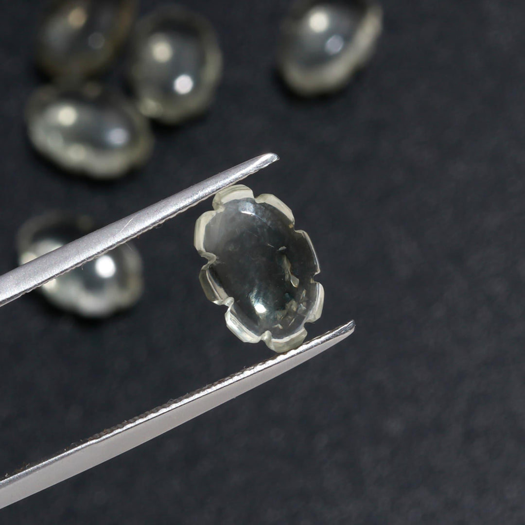 Cute Green Amethyst Clouds Shape Beads, Natural Amethyst Smooth Cloud Beads, Carved Amethyst Cloud Charms, 12 MM, Loose Carved Briolettes