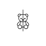 Load image into Gallery viewer, Mother Of Pearl Teddy Bear Beads, White Pearl Gummy Bear Beads for Jewelry Making 14 MM, Top to Bottom Drill, White Panda Gemstone