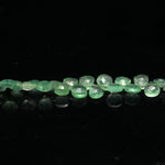 Load image into Gallery viewer, AAA Green Strawberry Quartz Heart Shape Beads, Heart Shape Briolettes, 6" Faceted Heart Beads, 5-6 MM Gemstone Jewelry Making Beads