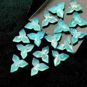 Aqua Chalcedony Ninja Star Carving Beads, Aqua Color Fancy Star Shape Gemstone Beads, 12 MM Jewelry Making Star Shape Briolette Beads