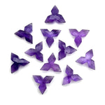 Load image into Gallery viewer, Purple Amethyst Ninja Star Shape Gemstone, Hand Carved Star Shape Beads for Jewelry Making, Faceted Briolette's, Healing Crystals, 12 MM