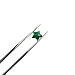 Load image into Gallery viewer, Faceted Malachite Star Beads: Hand-Carved Briolettes, 8mm