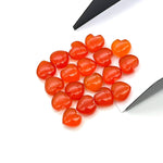Load image into Gallery viewer, Juicy Carnelian Heart Shape Beads, Smooth Carnelian Heart Shape Briolette's, AAA Hand Carved Heart Charm, 10 MM, Heart Craft Beads