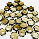 Load image into Gallery viewer, 2,3,4,5 Pcs Natural Smokey Quartz Hand Carved Flower Shape, Carved Flower Shape Gemstone For Jewellery, Flower Shape Gemstone, 10 mm