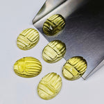Load image into Gallery viewer, 2,3,4,5,6 pcs 100% Natural Lemon Quartz Fancy Shape Carved Gemstone, Fancy Shape Carving, Carved Gemstone for Jewlery 16X12 mm