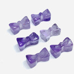 Load image into Gallery viewer, 2,3,4,5 Pcs Natural Pink Amethyst Hand Carved Bow Shape, Bow Shape Gemstone For Jewellery, Bow Shape Gemstone, 12X6 mm