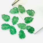 Load image into Gallery viewer, Natural c Shape Carving Gemstone Beads, 9X13 MM Leaf Shape Loose Briolette's, Green Leaves For Jewelry, Wholesale Beads