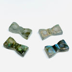 Load image into Gallery viewer, 2,3,4,5 Pcs Natural Labradorite Hand Carved Bow Shape, Bow Shape Gemstone For Jewlery, Bow Shape Gemstone, 12X6 mm