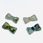 2,3,4,5 Pcs Natural Labradorite Hand Carved Bow Shape, Bow Shape Gemstone For Jewlery, Bow Shape Gemstone, 12X6 mm