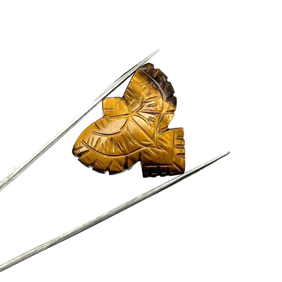 Natural Tiger's Eye Eagle Shape Carved Stone, AAA Tiger's Eye Hand Carved Eagle Shape Gemstone, Jewelry Making, Bird Shape Carving, 30 MM
