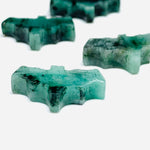 Load image into Gallery viewer, 2,3,4,5 Pcs Natural Emerald Hand Carved Bat Shape, Bat Shape Gemstone For Jewellery, Bat Shape Gemstone, 20X10 mm